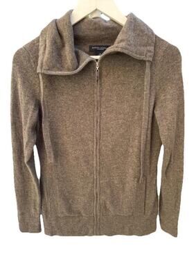 Banana Republic 100% Cashmere Full Zip Cardigan Sweater Sz M Womens